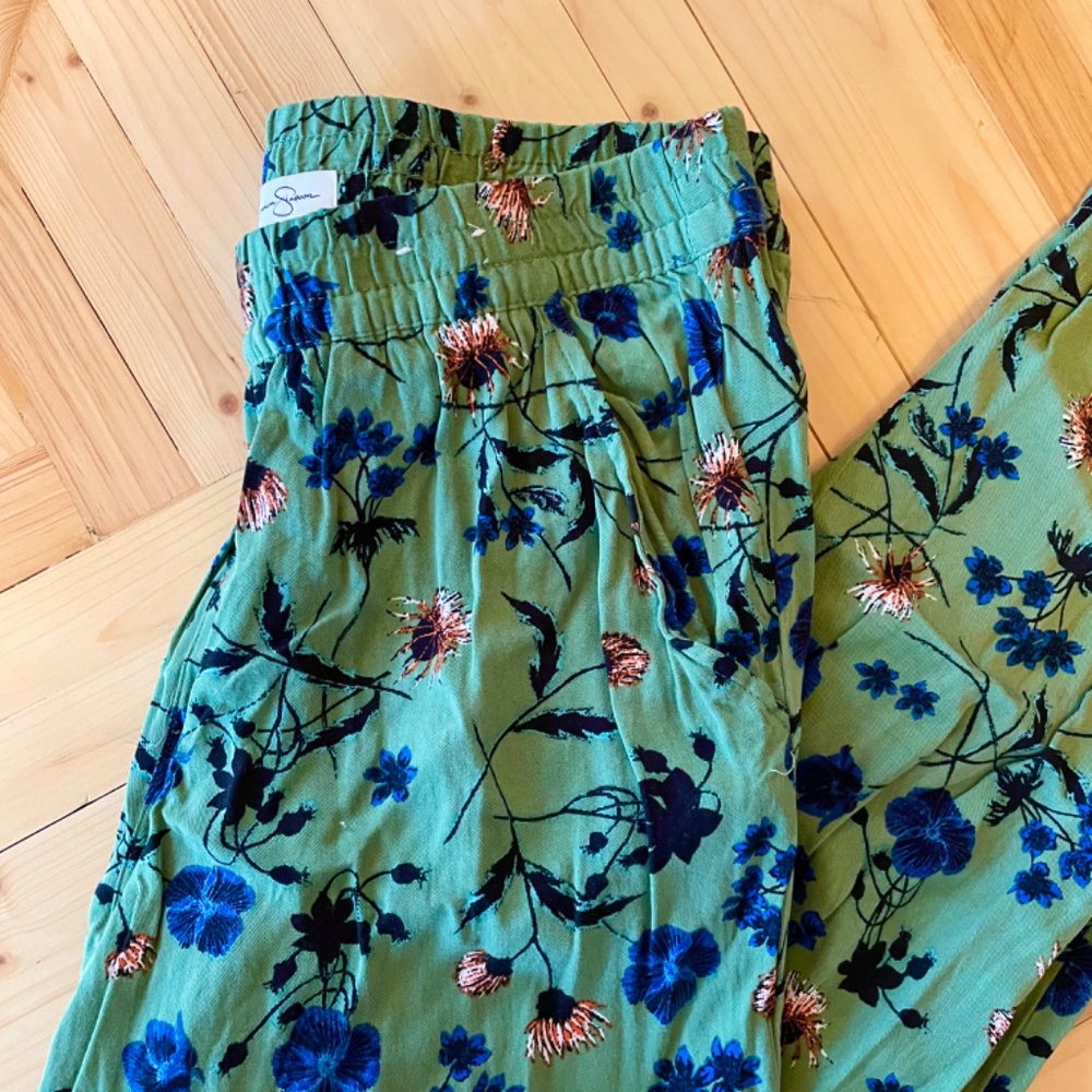 Jessica Simpson Cadie Green Floral Pants - Picture 4 of 9